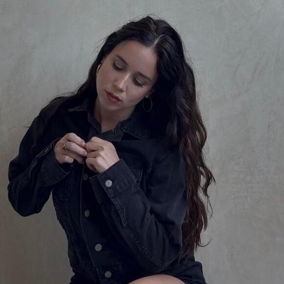 Black button up denim jacket key - Picture 1 of 5